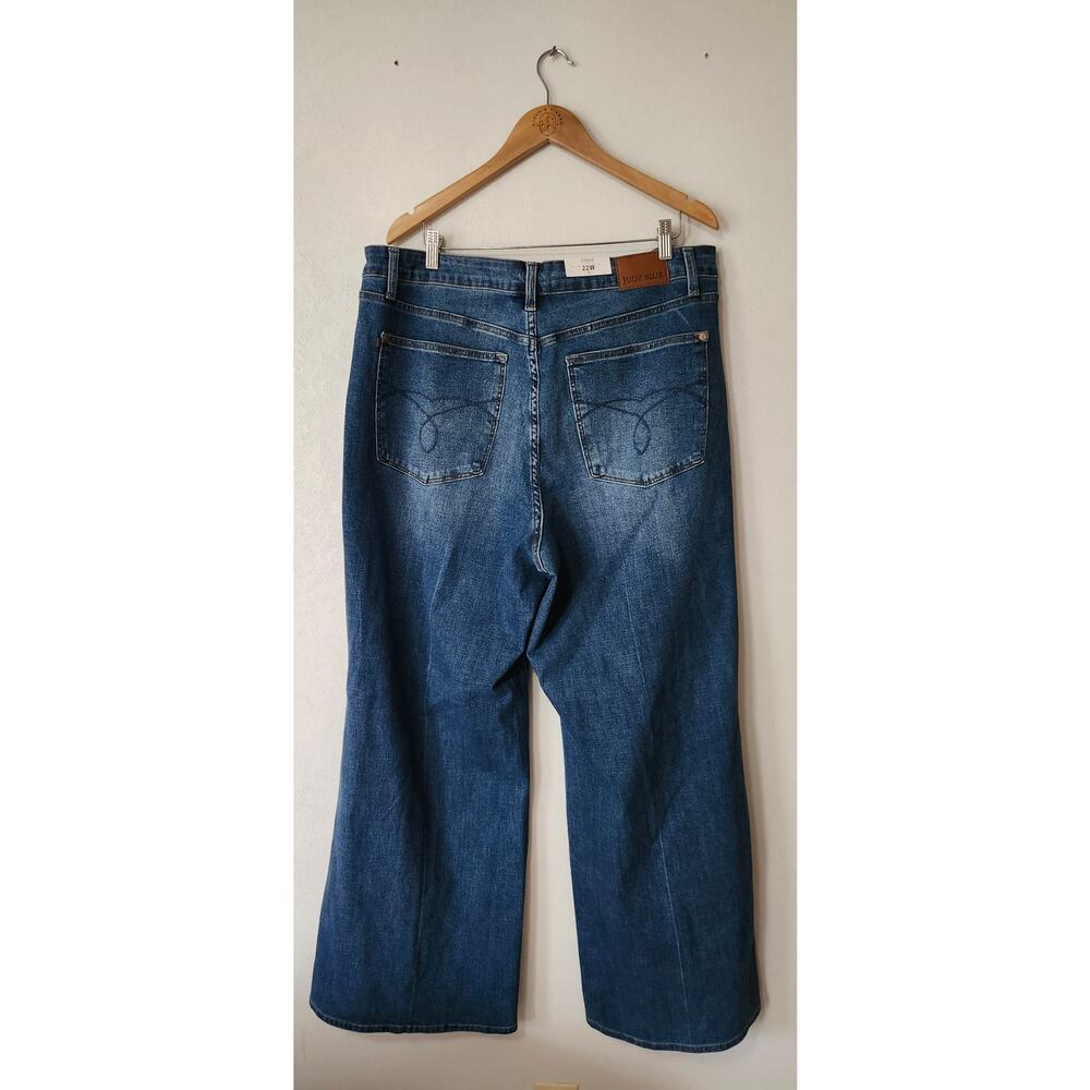 Judy Blue‎ Lux Tummy Control Retro Wide Leg Jeans Women's 22W NWT - Picture 7 of 10